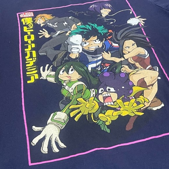 My Hero Academia Funimation Small 34-36 T-Shirt Navy Blue - Picture 3 of 6